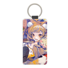 【特別価格】多田野きつね特別展_ぽん豆° キーホルダー（長方形）