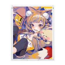 【特別価格】多田野きつね特別展_ぽん豆° スクエアミラー