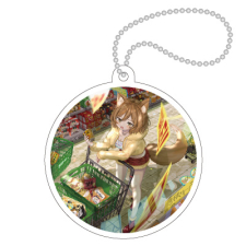 【特別価格】多田野きつね特別展_しな キーホルダー（丸）