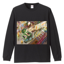 多田野きつね特別展_しな 長袖Tシャツ