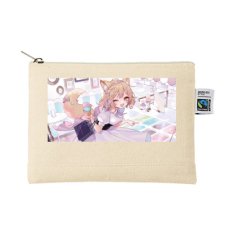 【特別価格】多田野きつね特別展_さく之輔  キャンバスフラットポーチ（S）