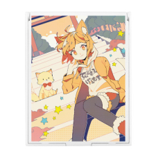 【特別価格】多田野きつね特別展_てんてこ スクエアミラー