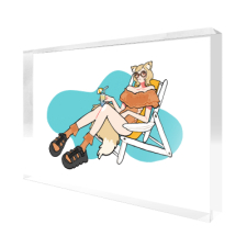 【特別価格】多田野きつね特別展_imid アクリルブロック （長方形）
