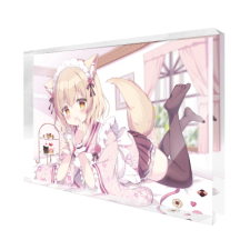【特別価格】多田野きつね特別展_あづみ一樹 アクリルブロック （長方形）
