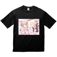 多田野きつね特別展_あづみ一樹 ビッグシルエットTシャツ