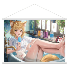 【特別価格】多田野きつね特別展_さかむけ タペストリー（B2）
