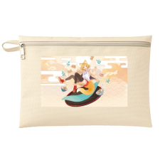 【特別価格】多田野きつね特別展_mokaffe フラットポーチ（M）