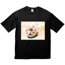 多田野きつね特別展_mokaffe ビッグシルエットTシャツ