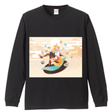 多田野きつね特別展_mokaffe 長袖Tシャツ