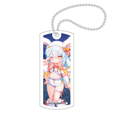 ねこまた（お月見） キーホルダー（タグ型）