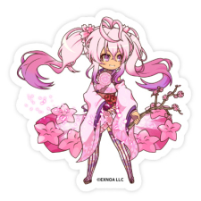 木花咲耶姫ミニキャラ ステッカー