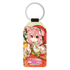 トマト 合皮キーホルダー（台形）