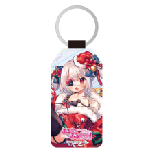 イチジク（クリスマス） 合皮キーホルダー（台形）