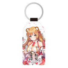 熊童子（もぐもぐハッピースイーツ♪） 合皮キーホルダー（台形）