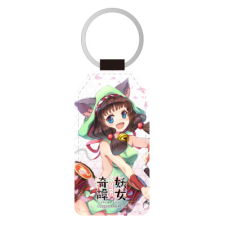 猫又 合皮キーホルダー（台形）