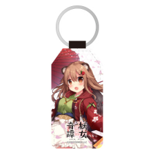 分福茶釜 合皮キーホルダー（台形）