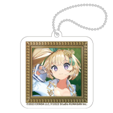 マネ【カラフル大旋風】 キーホルダー（正方形）