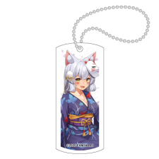 白蔵主（知ったか狐の華涼なる装い） キーホルダー（タグ型）