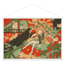 【特別価格】多田野きつね特別展_たそやマロ タペストリー（B2）