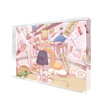 【特別価格】多田野きつね特別展_のり恋 アクリルブロック （長方形）