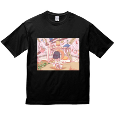 多田野きつね特別展_のり恋 ビッグシルエットTシャツ