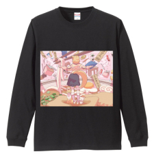 多田野きつね特別展_のり恋 長袖Tシャツ