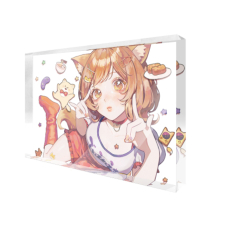 【特別価格】多田野きつね特別展_ちゃんふみ アクリルブロック （長方形）