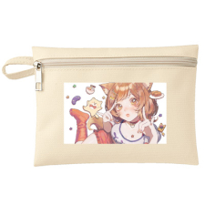 【特別価格】多田野きつね特別展_ちゃんふみ フラットポーチ（S）