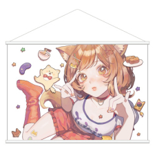 【特別価格】多田野きつね特別展_ちゃんふみ タペストリー（B2）