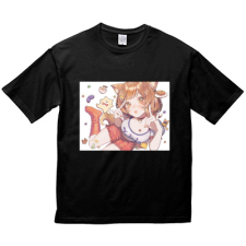 多田野きつね特別展_ちゃんふみ ビッグシルエットTシャツ