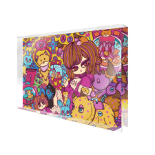 【特別価格】多田野きつね特別展_ヨシジマシウ アクリルブロック （長方形）