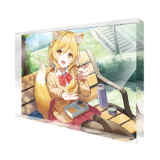 【特別価格】多田野きつね特別展_いがやん アクリルブロック （長方形）