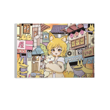 【特別価格】多田野きつね特別展_北極まぐ ファブリックパネル（A4）