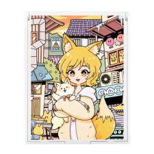 【特別価格】多田野きつね特別展_北極まぐ スクエアミラー（M）