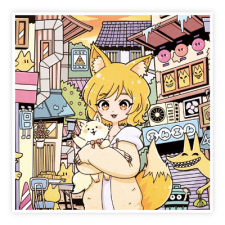 【特別価格】多田野きつね特別展_北極まぐ ステッカー