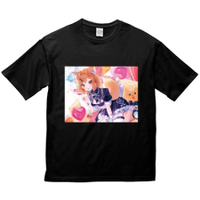 多田野きつね特別展_さくら兎れみ ビッグシルエットTシャツ
