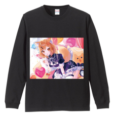 多田野きつね特別展_さくら兎れみ 長袖Tシャツ