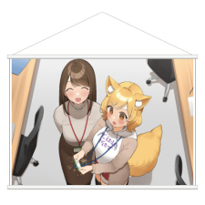 【特別価格】多田野きつね特別展_まほなの課 タペストリー（B2）