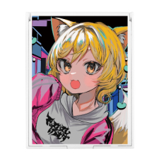 【特別価格】多田野きつね特別展_藻前まっく スクエアミラー（M）