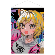 【特別価格】多田野きつね特別展_藻前まっく タペストリー（B1）