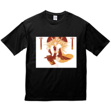 多田野きつね特別展_すり餌 ビッグシルエットTシャツ