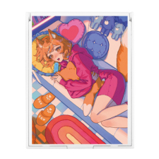 【特別価格】多田野きつね特別展_めめんち スクエアミラー（M）