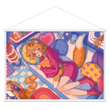 【特別価格】多田野きつね特別展_めめんち タペストリー（B2）