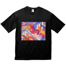 多田野きつね特別展_めめんち ビッグシルエットTシャツ