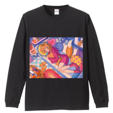 多田野きつね特別展_めめんち 長袖Tシャツ